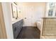 Elegant bathroom with double vanity and gray cabinets at 1451 Glasscock Rd # 9, Rock Hill, SC 29730