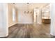 Spacious dining room with hardwood floors and a modern chandelier at 1451 Glasscock Rd # 9, Rock Hill, SC 29730