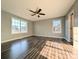 Spacious bedroom with hardwood floors and ceiling fan at 2172 Robert Usher Rd, Lancaster, SC 29720