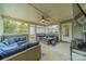 Spacious screened porch with comfortable seating at 10126 Loch Lomond Dr, Charlotte, NC 28278