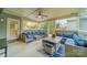 Relaxing screened porch with seating and ceiling fan at 10126 Loch Lomond Dr, Charlotte, NC 28278