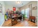 Home office with built-in shelving and ample desk space at 10126 Loch Lomond Dr, Charlotte, NC 28278