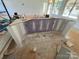 Kitchen island with a purple painted base, still under construction at 1517 Sugarfarm Rd, Catawba, NC 28609