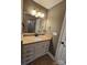 Bathroom with vanity and a large mirror at 1627 Peden Bridge Rd, Chester, SC 29706