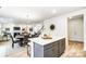 Open concept kitchen with island and modern finishes at 14421 Autumncrest Rd # 3, Huntersville, NC 28078