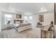 Main bedroom with a king-size bed and tray ceiling at 14421 Autumncrest Rd # 3, Huntersville, NC 28078