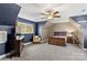 Spacious bedroom with a ceiling fan and window at 169 Rimmer Farm Rd, Troutman, NC 28166