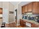 Dedicated coffee bar area with granite countertop and ample storage at 169 Rimmer Farm Rd, Troutman, NC 28166
