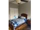 Bedroom with a single bed and double doors to closet at 2818 Rockford Rd, Shelby, NC 28152