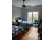 Bedroom with two twin beds and a large window at 2818 Rockford Rd, Shelby, NC 28152