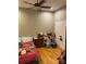 Cozy bedroom with hardwood floors and double doors at 2818 Rockford Rd, Shelby, NC 28152