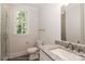 Bathroom boasts granite countertops and a walk-in shower at 4265 Candlewood Dr, Sherrills Ford, NC 28673