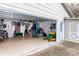 Spacious garage with plenty of storage and room for multiple vehicles at 10811 S Ford Rd, Charlotte, NC 28214