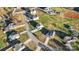 Aerial photo showing neighborhood homes and street at 113 Dublin Ct, Statesville, NC 28677