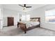 Bedroom with a double bed, dresser, and ceiling fan at 113 Dublin Ct, Statesville, NC 28677