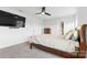 Bedroom with a double bed, dresser, and ceiling fan at 113 Dublin Ct, Statesville, NC 28677