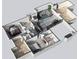 Two-story floor plan with multiple bedrooms and large living area at 523 Winding Way # 6, Belmont, NC 28012