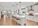 Modern kitchen with white cabinets, quartz countertops, and island at 1037 Kinship Dr # 75, Lancaster, SC 29720