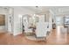 Charming dining area with a round table and white chairs, near a bathroom at 1037 Kinship Dr # 75, Lancaster, SC 29720