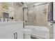 Bathroom with tub, toilet and modern vanity at 11116 Vista Canyon Dr, Charlotte, NC 28226