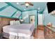 King-size bedroom with ensuite bathroom and wood floors at 11116 Vista Canyon Dr, Charlotte, NC 28226