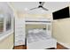Bedroom with a bunk bed, tv and ample storage at 11116 Vista Canyon Dr, Charlotte, NC 28226
