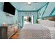 King-size bedroom with sliding glass doors to patio at 11116 Vista Canyon Dr, Charlotte, NC 28226