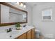 Elegant bathroom with double sinks and a large vanity at 1124 Woodwinds Dr, Waxhaw, NC 28173