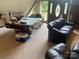 Game room featuring a classic pool table and comfy seating at 2484 Shelton Ave, Statesville, NC 28677