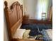 Main bedroom with wood framed bed and dresser at 2484 Shelton Ave, Statesville, NC 28677