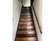 Wooden staircase leading to the upper level at 2484 Shelton Ave, Statesville, NC 28677