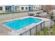 Clean and inviting community pool with a black fence at 7112 Brookview Ln, Sherrills Ford, NC 28673