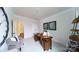 Home office with wood desk and nautical-themed decor at 8024 Plymouth Dr, Sherrills Ford, NC 28673