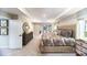 Main bedroom with plush carpet and ensuite bathroom at 8024 Plymouth Dr, Sherrills Ford, NC 28673