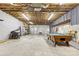 Finished basement with pool table, wood stove, and ample storage at 143 Ponokah Ln, Statesville, NC 28677