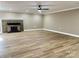 Spacious basement with LVP flooring and a stone fireplace at 133 Elmwood Rd, Statesville, NC 28625