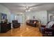 Bright living room with hardwood floors and plenty of seating at 1335 Huckleberry Dr, Lincolnton, NC 28092