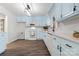 Modern kitchen, featuring light blue cabinets and quartz countertops at 1560 Polk Ford Rd # 23, Stanfield, NC 28163