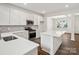 Modern kitchen features white cabinets, stainless steel appliances, and an island at 1050 Bull Dog Ln, Wingate, NC 28174