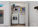 Laundry closet with washer and dryer in the unit at 1525 Lansdale Dr # F, Charlotte, NC 28205