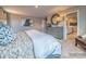 Serene bedroom with ensuite bathroom access and calming decor at 277 Hamptons Cove Rd, Troutman, NC 28166