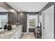 Elegant main bathroom with double vanity and separate shower and tub at 3425 Allenby Pl, Monroe, NC 28110