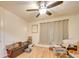 Simple bedroom with wood floors and ceiling fan at 504 N Pine Ln, Wadesboro, NC 28170