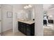 Bathroom with dark vanity and updated fixtures at 4014 Fall Oak Ter, Indian Land, SC 29707