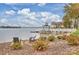 Relaxing lakefront view with Adirondack chairs and landscaping at 907 Southwest Dr, Davidson, NC 28036