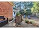 Brick patio with seating area and storage shed at 1811 Charter Dr, Rock Hill, SC 29732
