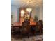 Formal dining room with a large wood table and matching chairs at 4720 Meadowfield Rd # 38, Charlotte, NC 28215