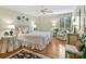 Spacious bedroom with hardwood floors and plantation shutters at 2222 Selwyn Ave # 504, Charlotte, NC 28207