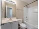 Clean bathroom with tub, toilet and vanity at 5137 Grays Ridge Dr, Charlotte, NC 28269