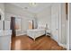Charming bedroom with hardwood floors and window seating at 157 Montibello Dr, Mooresville, NC 28117